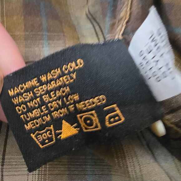 Orvis Trout Bum Shirt Men's Large Brown Plaid Button Down Long Sleeve - Picture 6 of 16